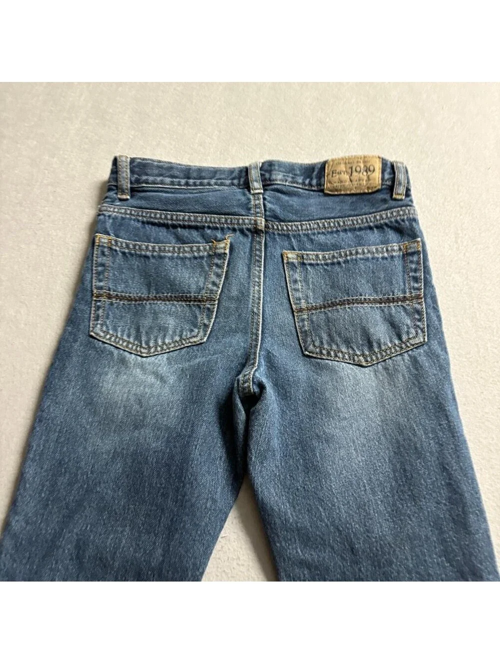 The Childrens Place Boys Straight Jeans Size 10 Blue Denim Adjustable Waist